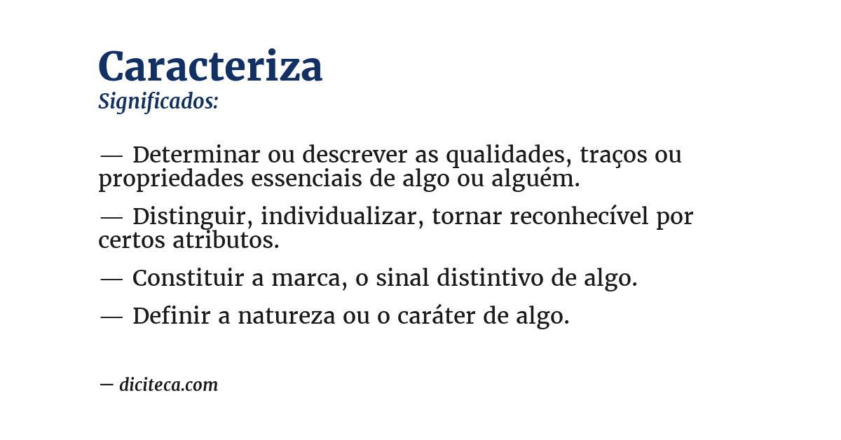 Significado de caracteriza