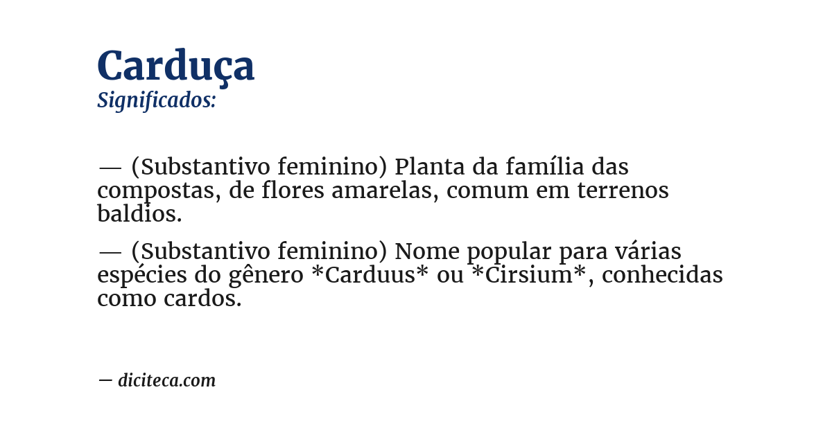 Significado de carduça