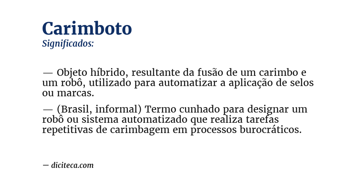 Significado de carimboto