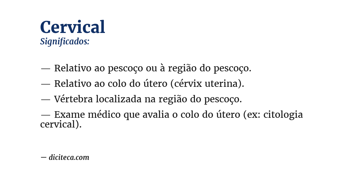 Significado de cervical