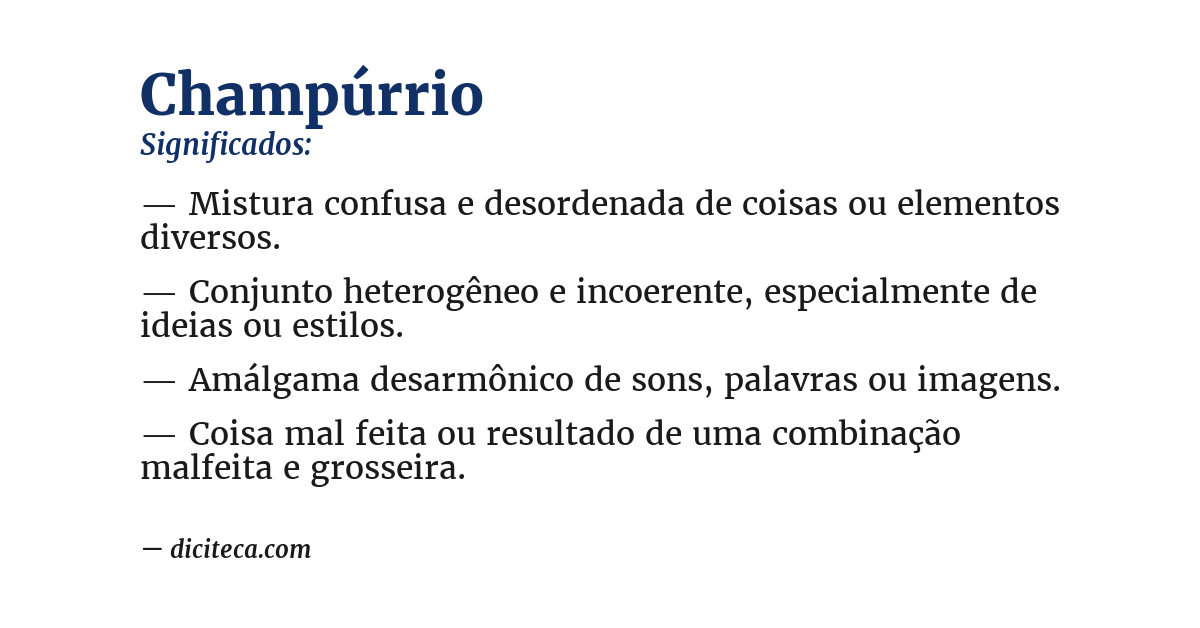 Significado de champúrrio