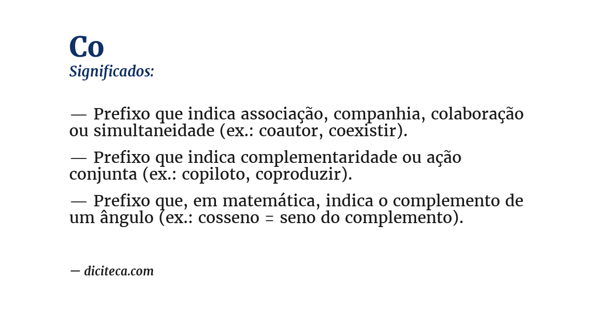 Significado de co