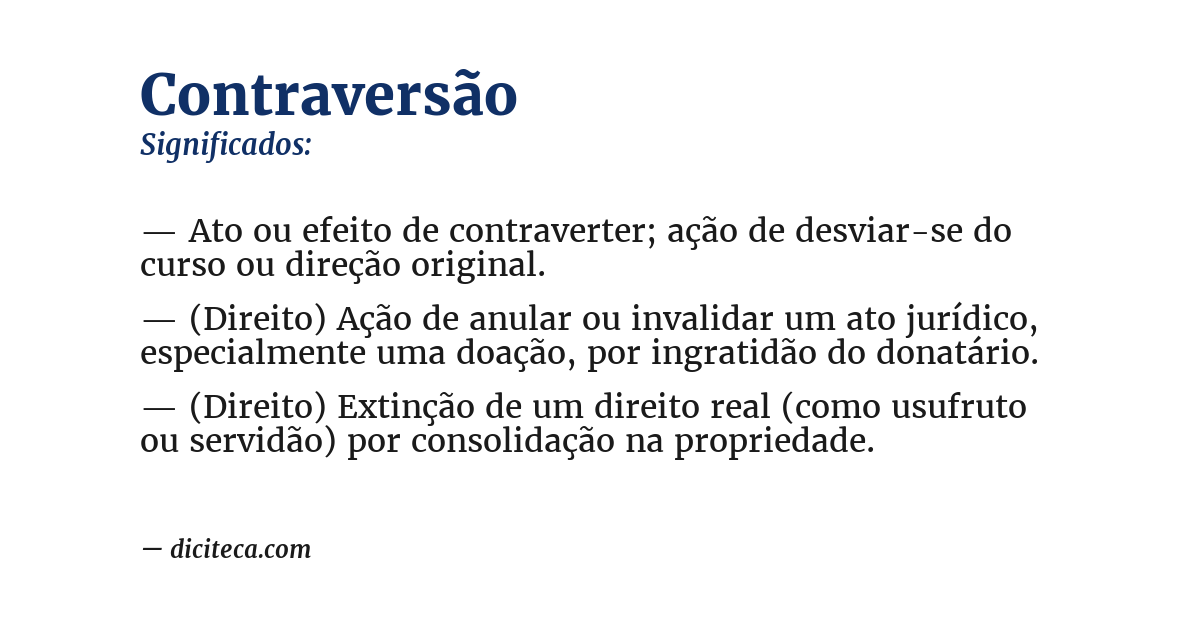 Significado de contraversão