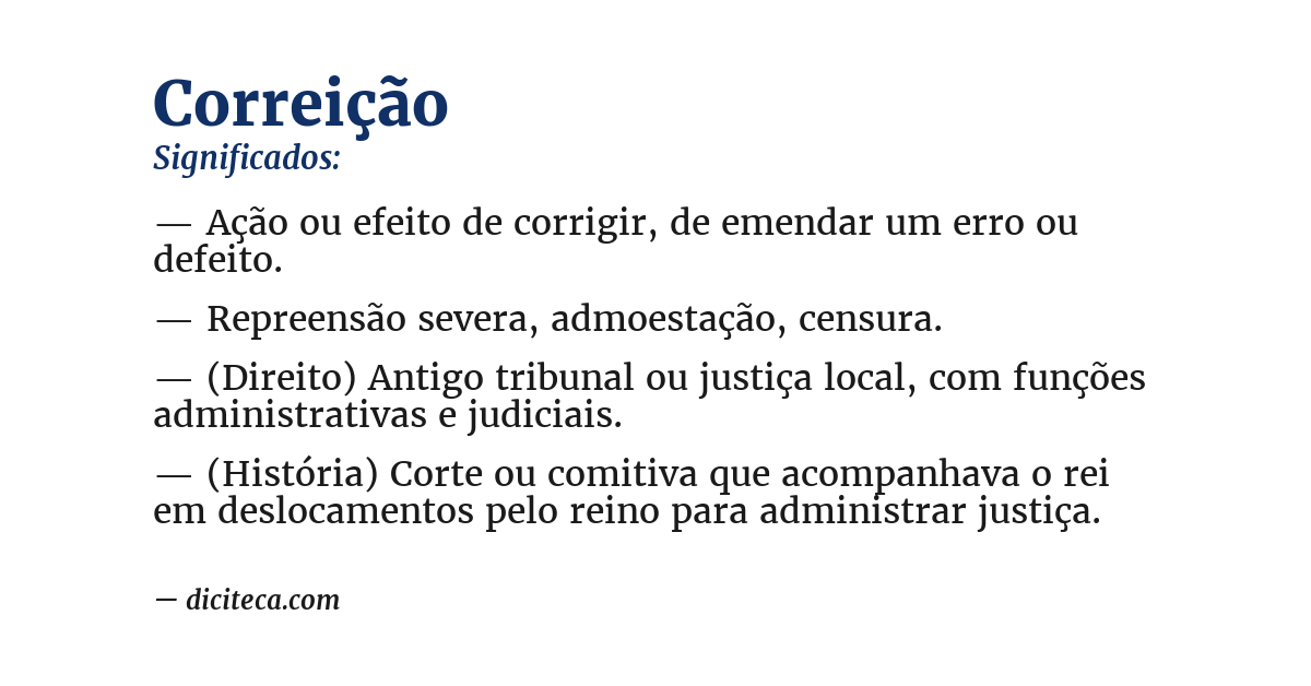 Significado de correição