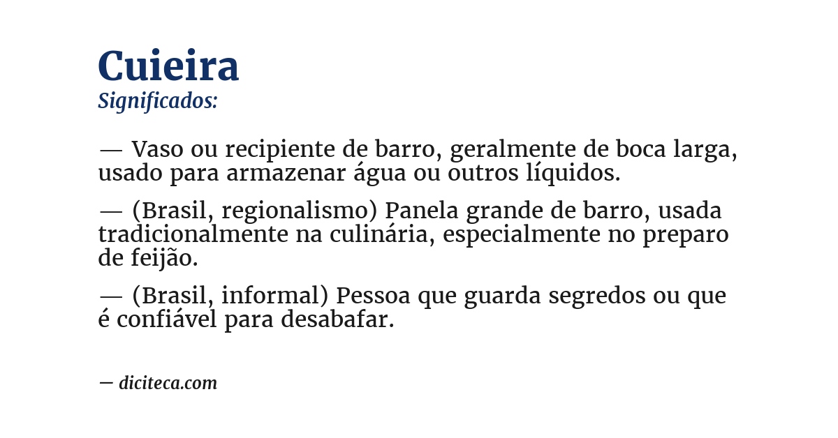 Significado de cuieira