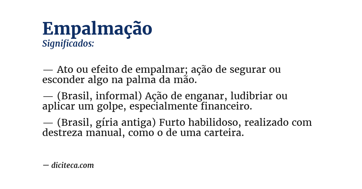 Significado de empalmação