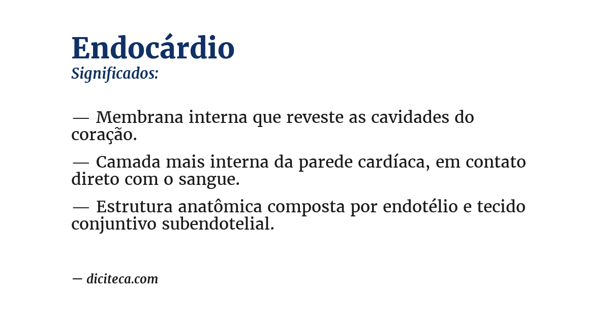 Significado de endocárdio
