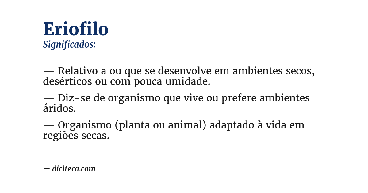 Significado de eriofilo