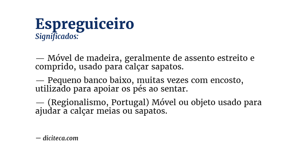 Significado de espreguiceiro