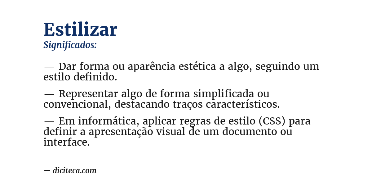 Significado de estilizar