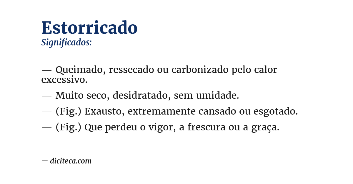Significado de estorricado
