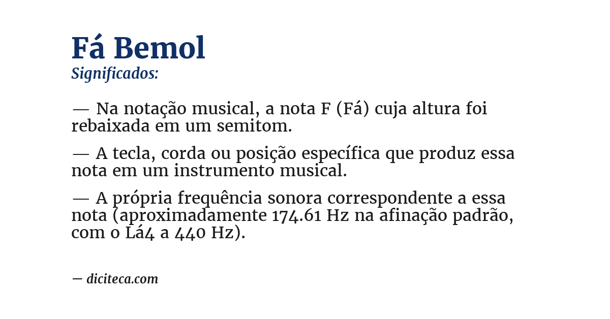 Significado de fá bemol