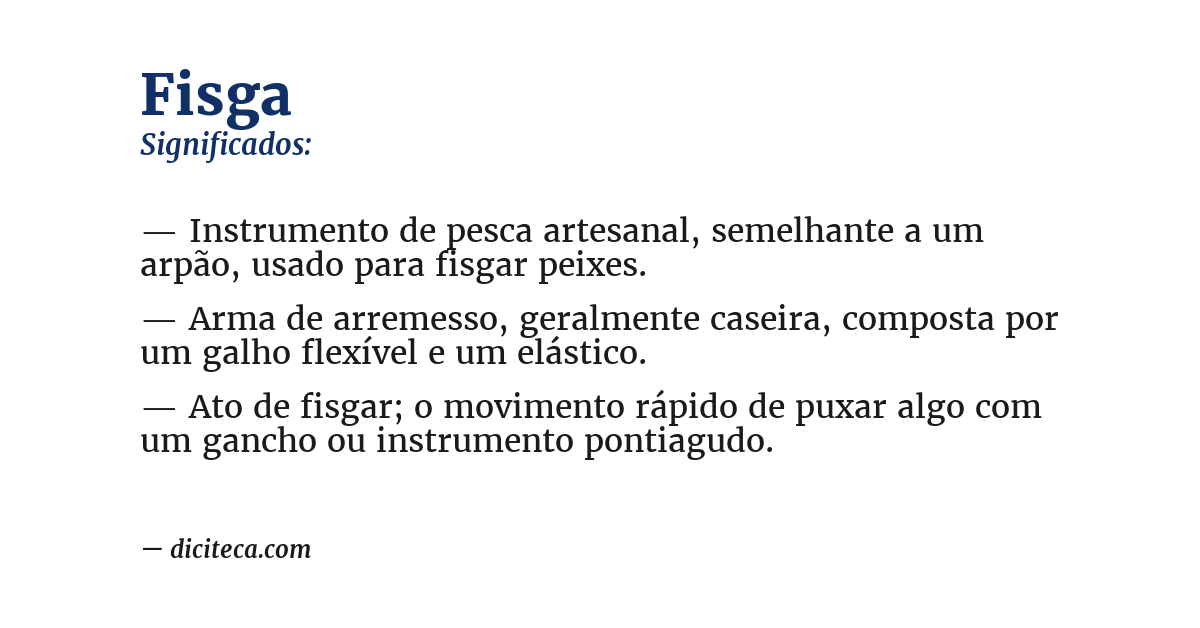Significado de fisga