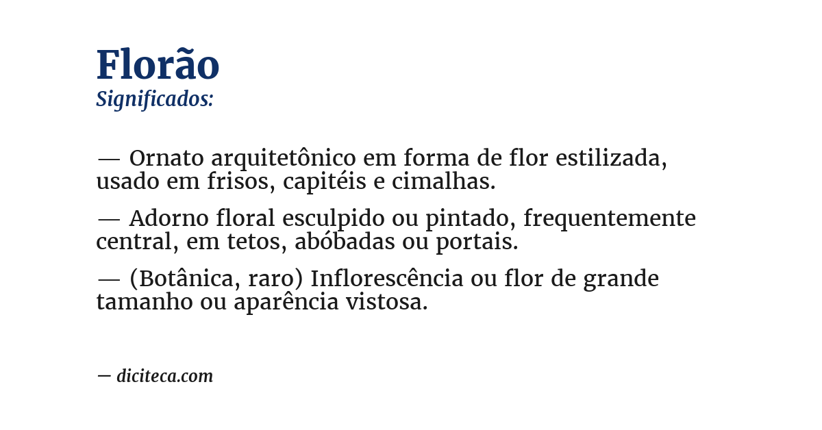 Significado de florão