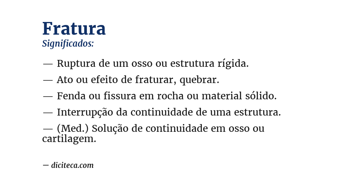 Significado de fratura