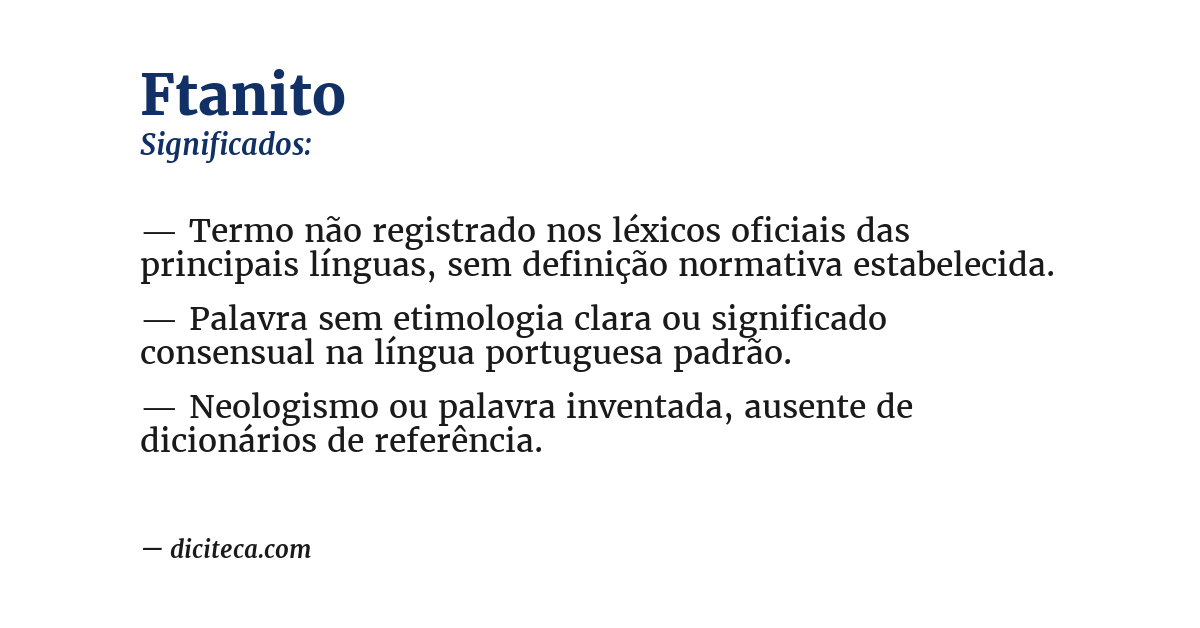 Significado de ftanito