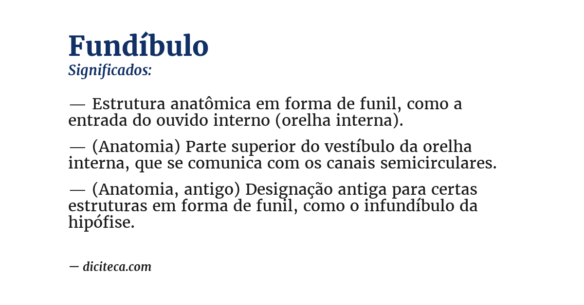 Significado de fundíbulo