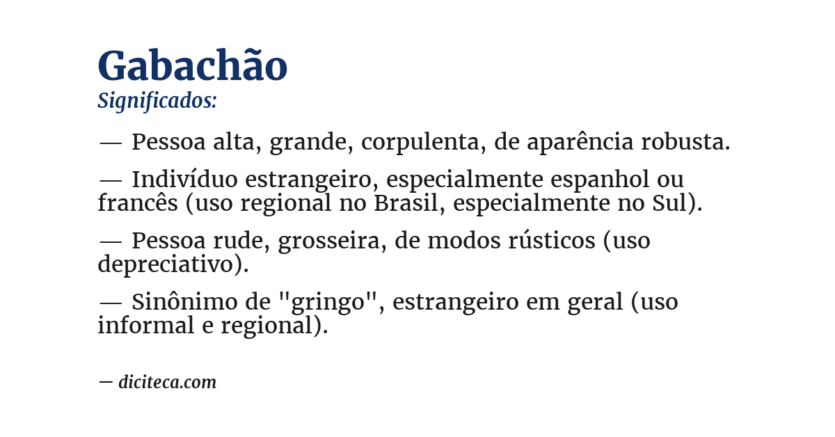 Significado de gabachão
