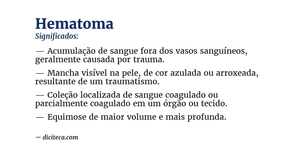 Significado de hematoma