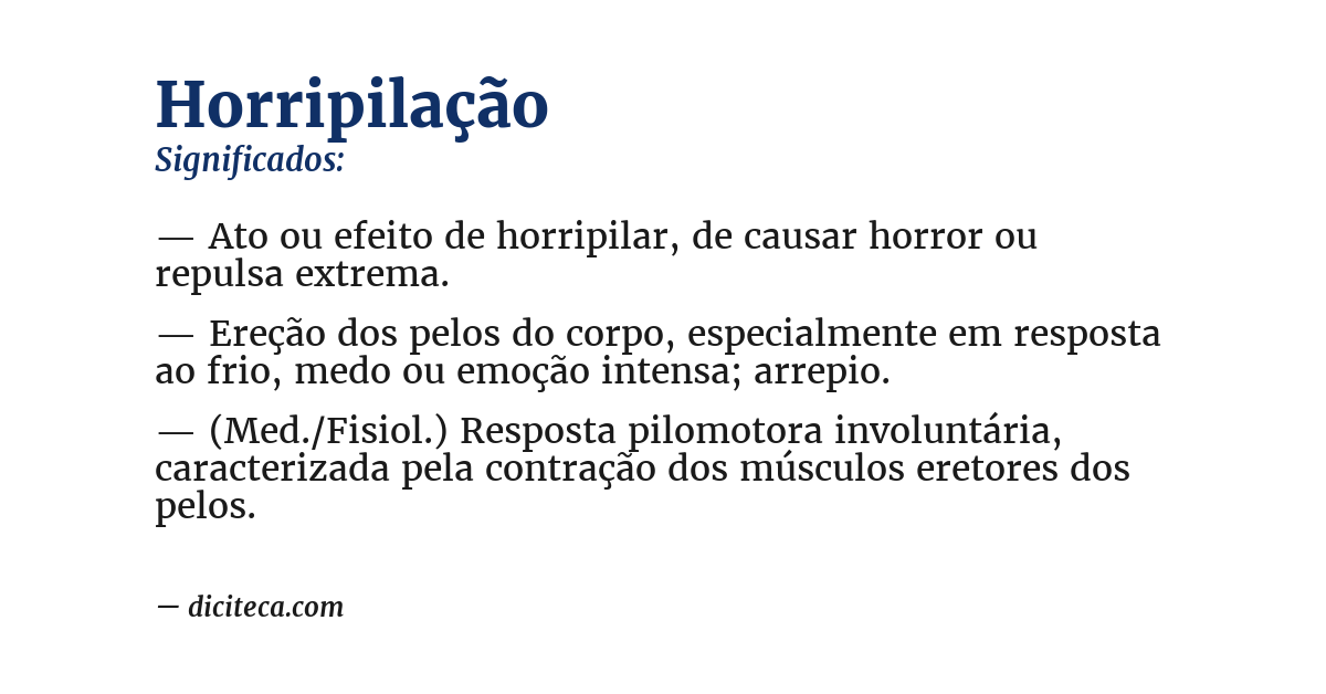Significado de horripilação
