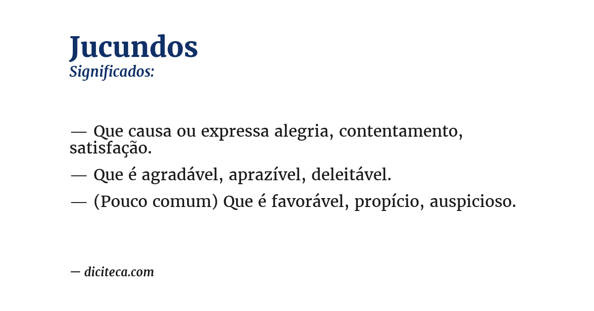 Significado de jucundos