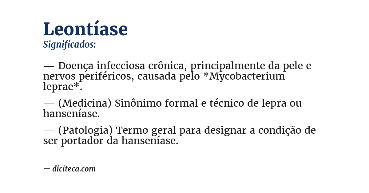 Significado de leontíase