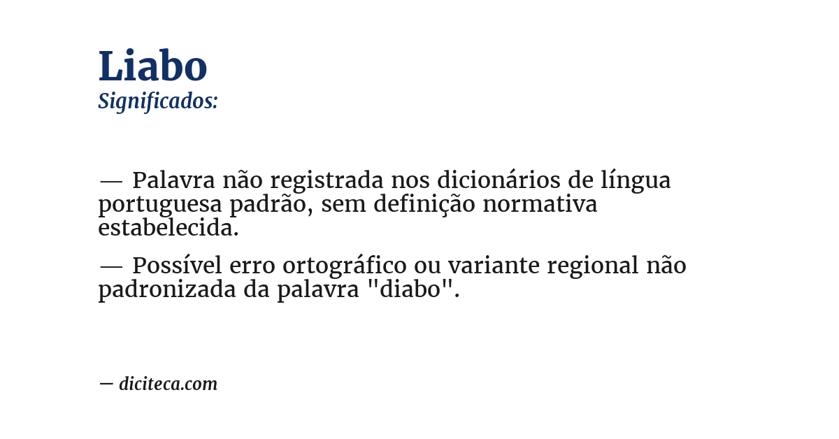 Significado de liabo