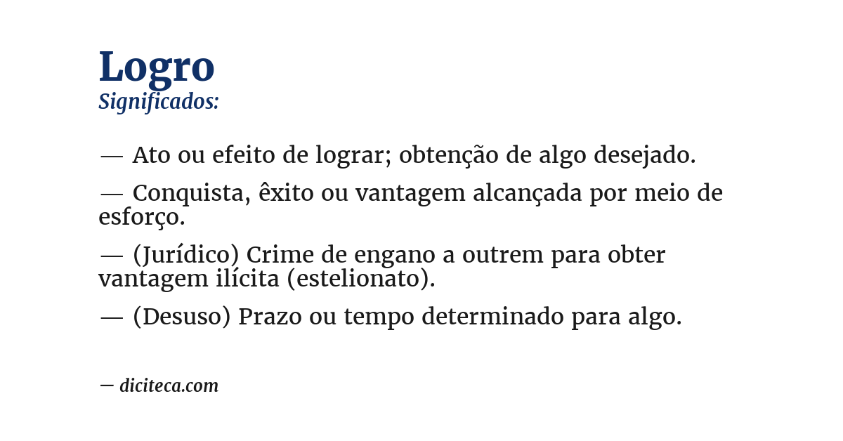 Significado de logro