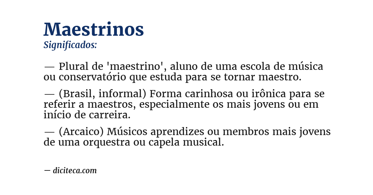 Significado de maestrinos