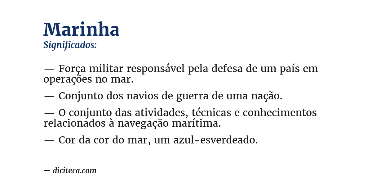 Significado de marinha