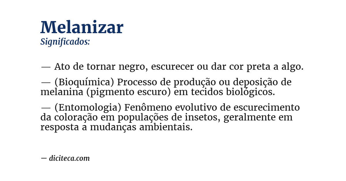 Significado de melanizar