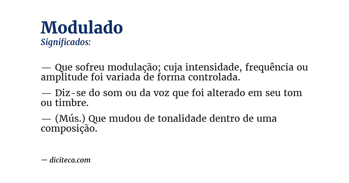 Significado de modulado