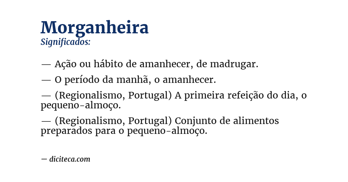 Significado de morganheira