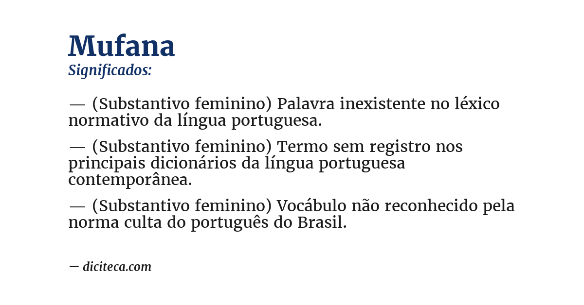 Significado de mufana