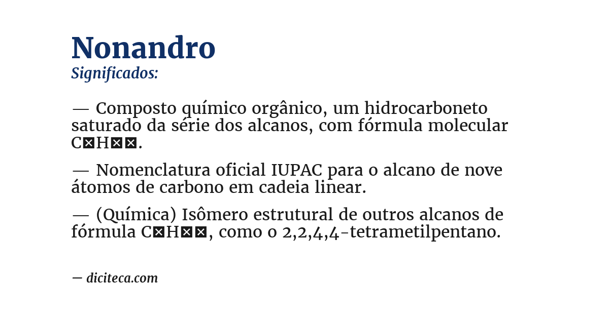 Significado de nonandro