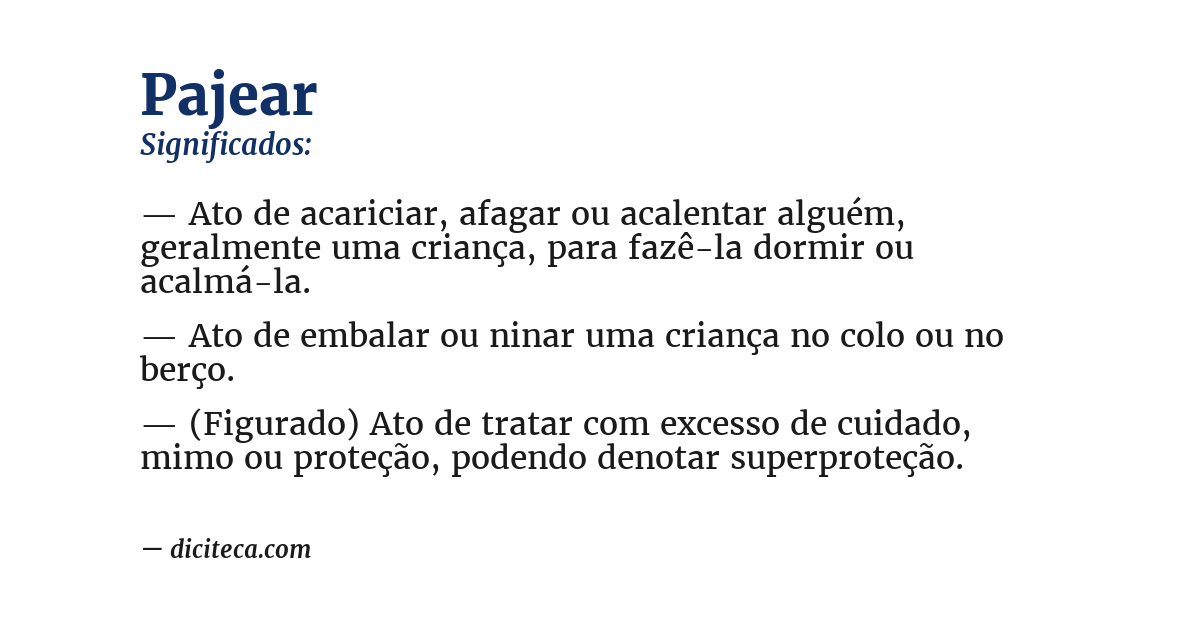 Significado de pajear