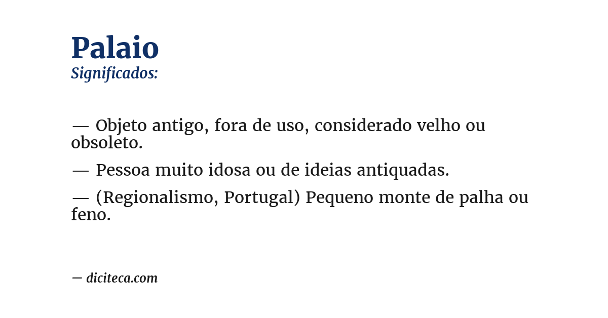 Significado de palaio