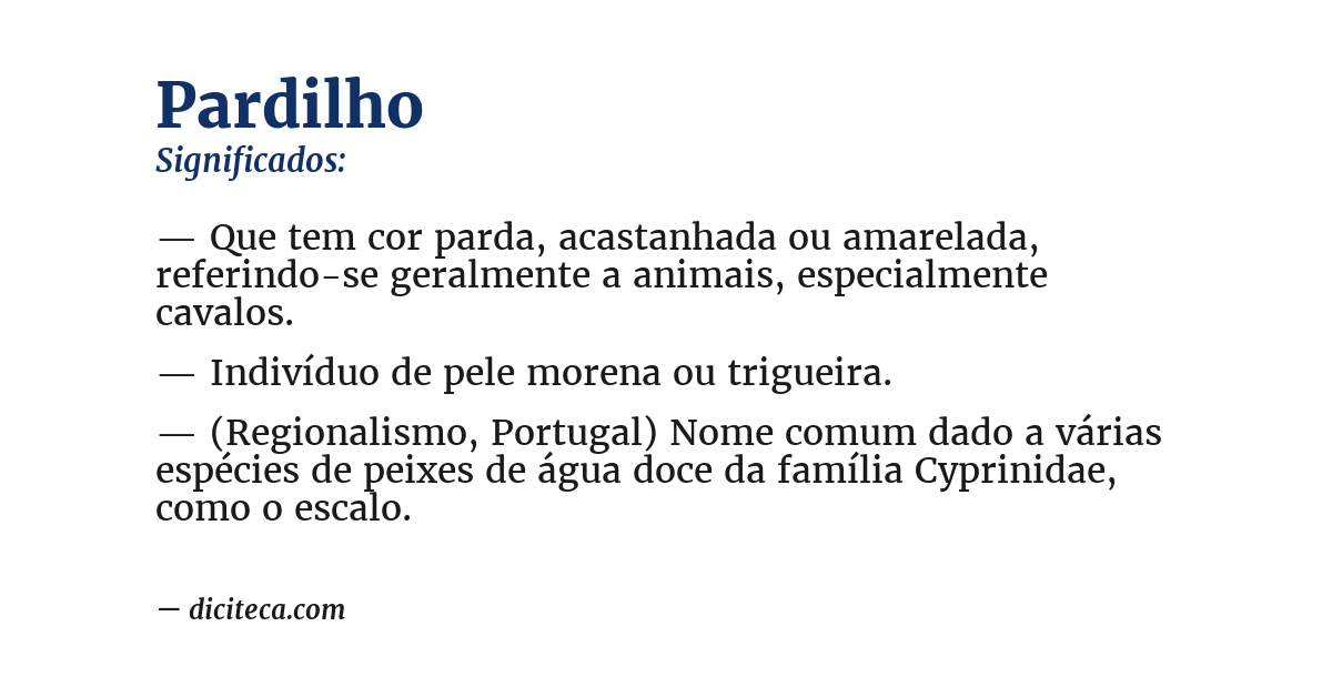 Significado de pardilho