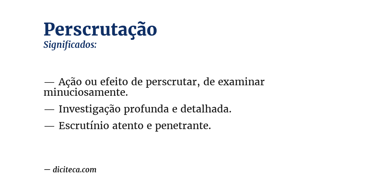 Significado de perscrutação