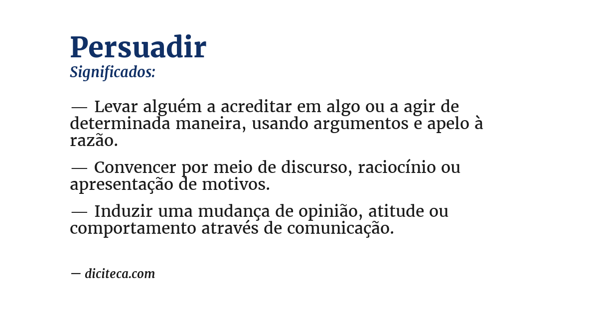 Significado de persuadir