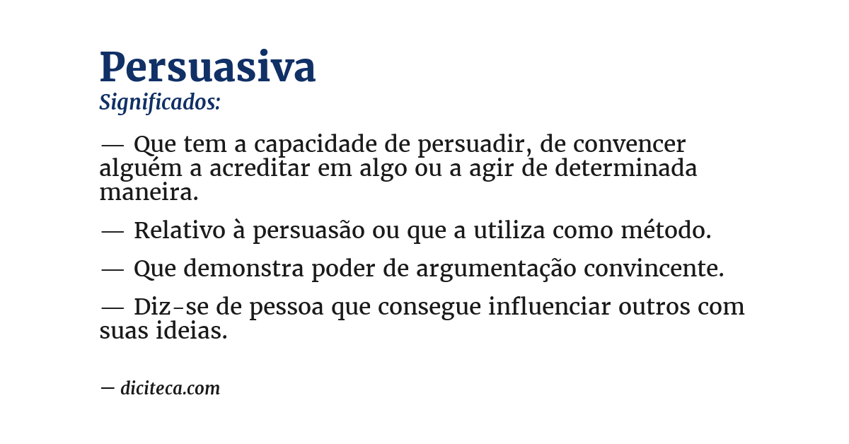 Significado de persuasiva
