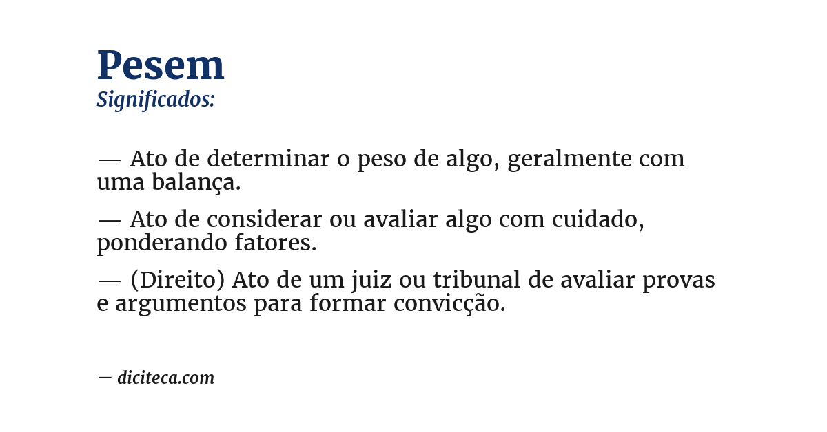 Significado de pesem