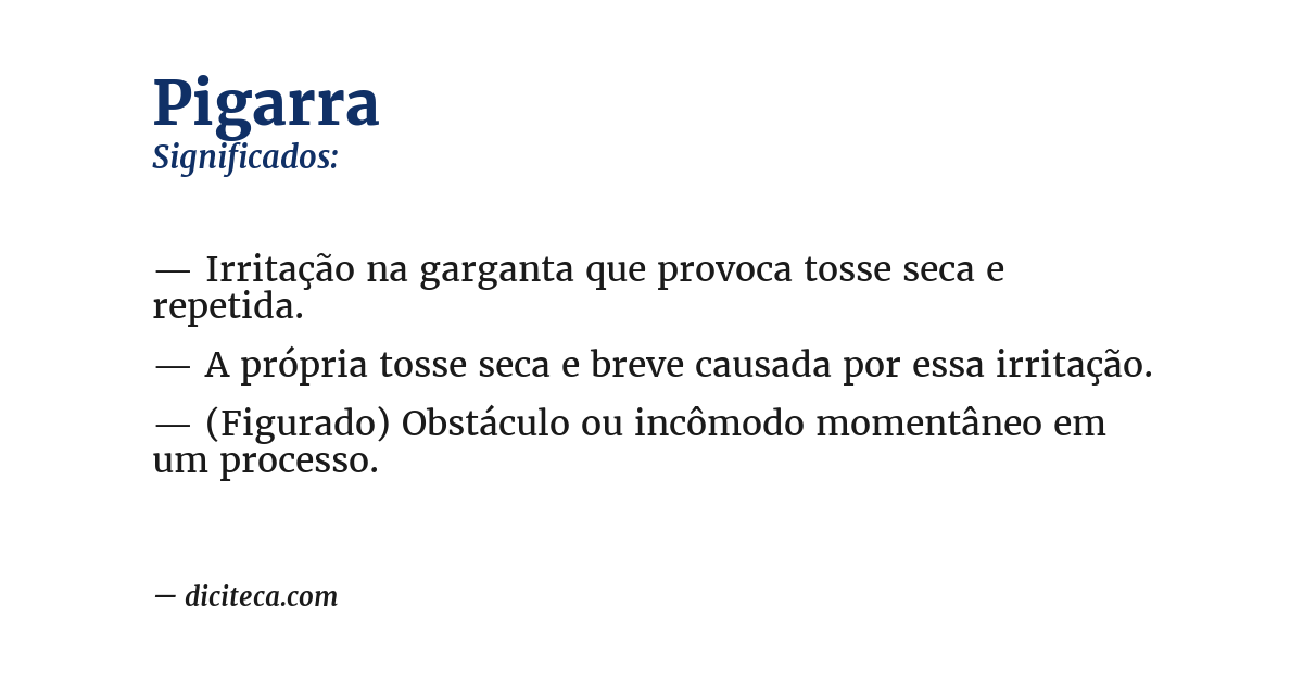 Significado de pigarra