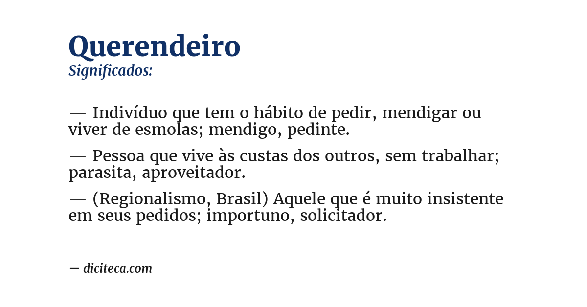 Significado de querendeiro