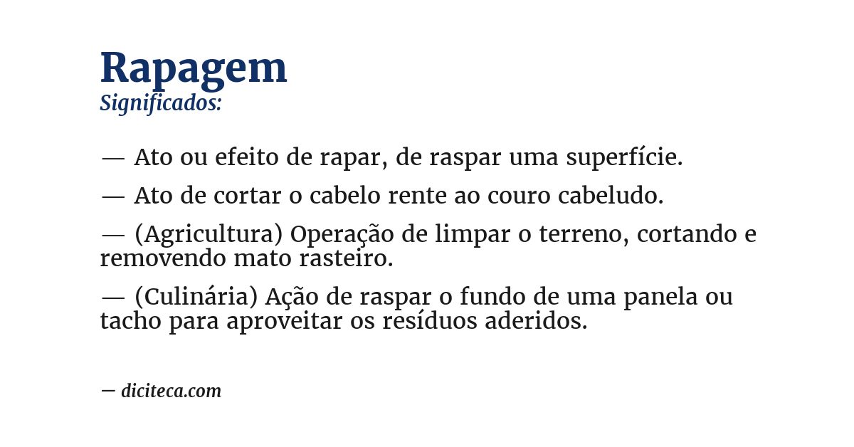 Significado de rapagem