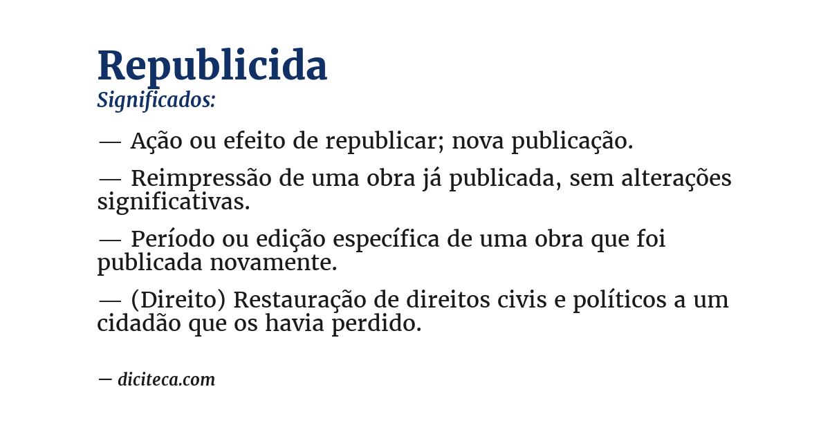 Significado de republicida