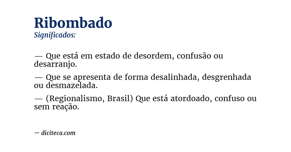Significado de ribombado