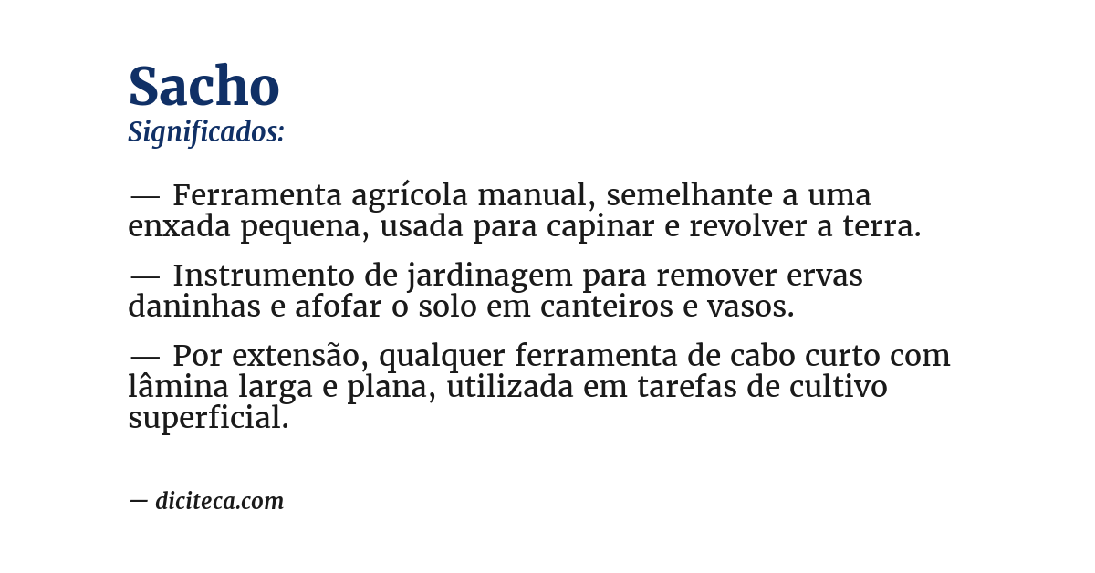 Significado de sacho