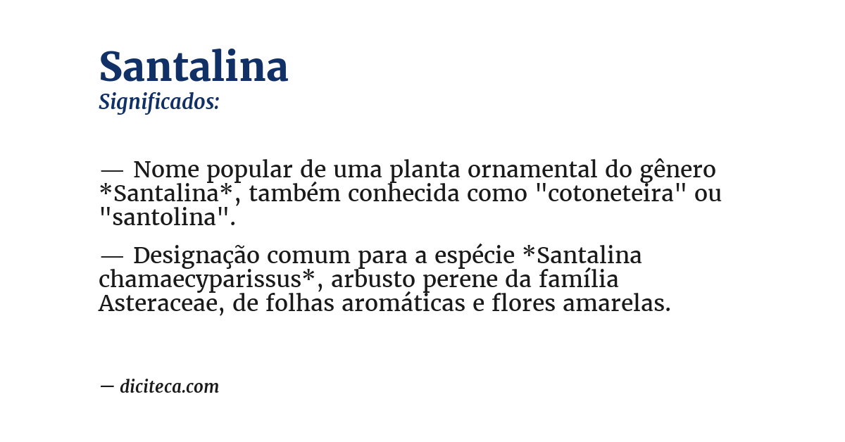 Significado de santalina