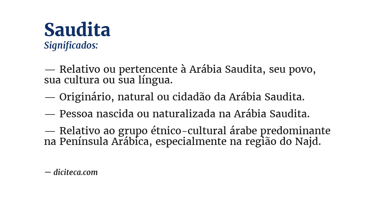 Significado de saudita